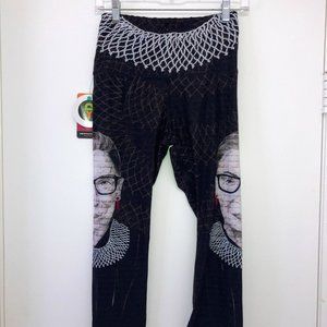 Yoga Democracy RBG-printed High-Rise Crop Yoga Pants (Medium)